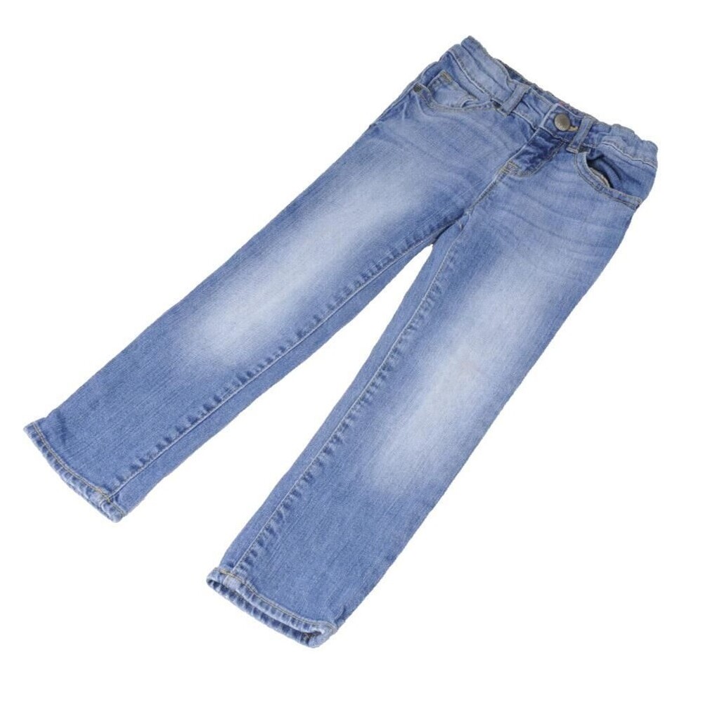 BABY GAP 1969 Girls Faded Wash 5 Pocket Adjustable Waist Skinny Jean Sz 4
